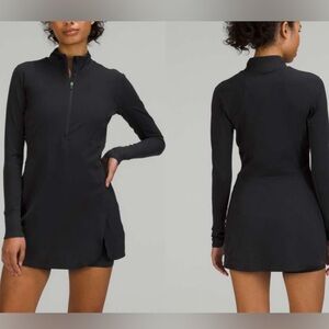 Lululemon Nulux Long-Sleeve Tennis Dress In Black Size 8